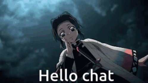 Shinobu Kocho Hello Chat GIF