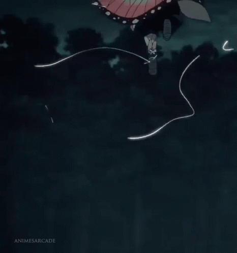 Shinobu Kocho Landing On The Ground GIF