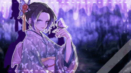 Shinobu Kocho On A Kimono Welcome GIF