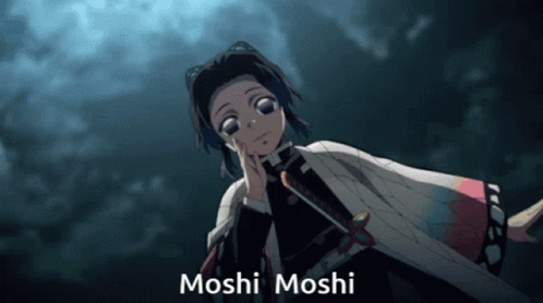 Shinobu Saying Moshi Moshi GIF