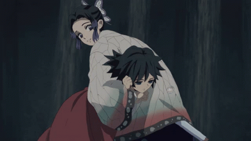 Shinobu Slapping Giyu Anime GIF