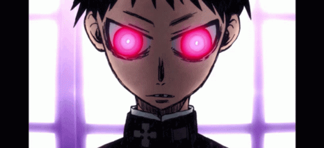 Shinra Angular Crimson Eyes GIF