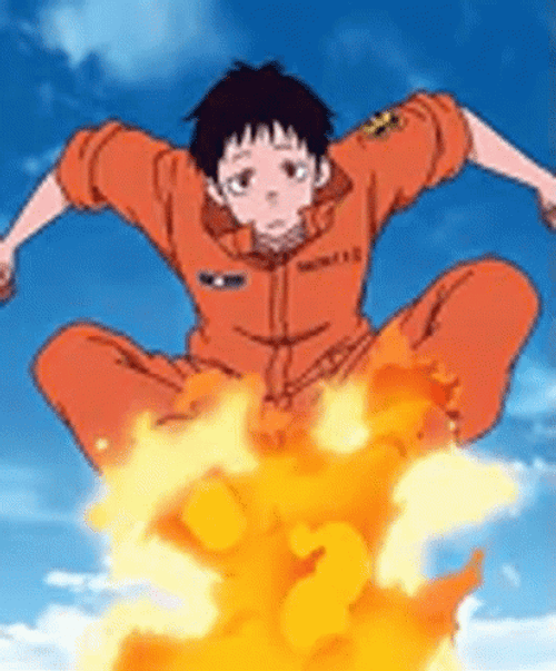 Shinra Kusakabe Confused Stare GIF
