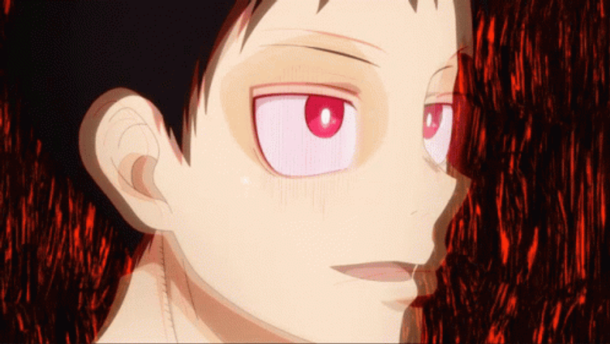 Shinra Kusakabe Eye Transformation Fire Force GIF