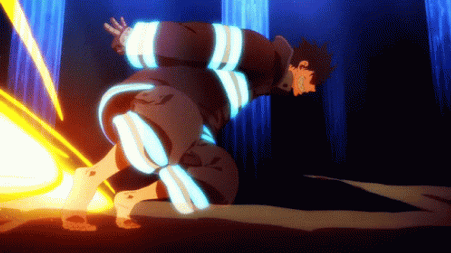 Shinra Kusakabe Fierce Combat GIF