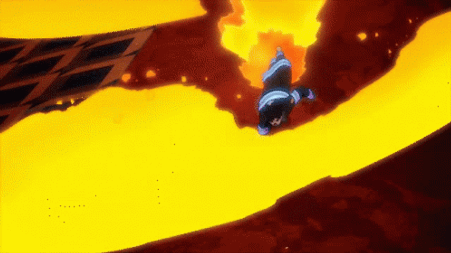 Shinra Kusakabe Harnessing Pyrokinetic Ability GIF