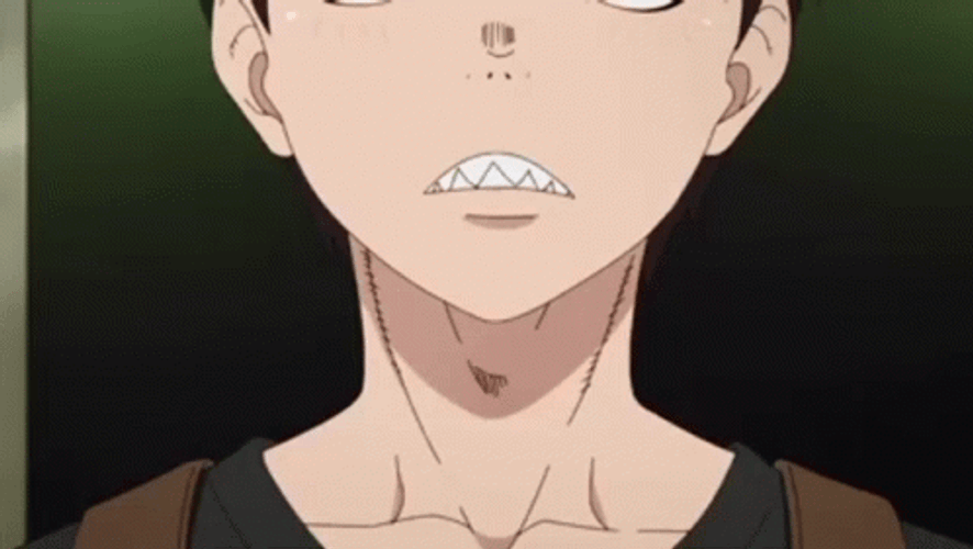 Shinra Kusakabe Taking Deep Breaths Fire Force GIF