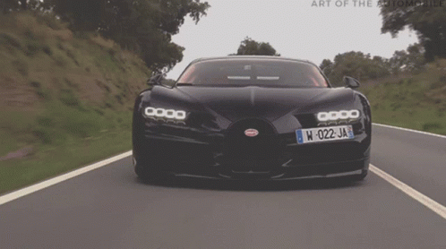 Shiny Black Bugatti Chiron GIF