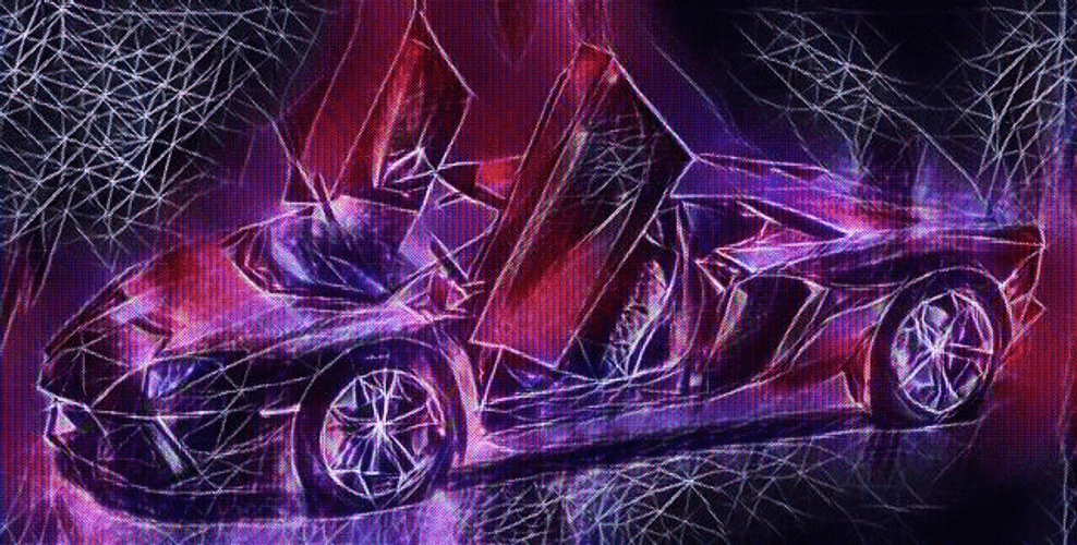 Shiny Lamborghini Illustration GIF