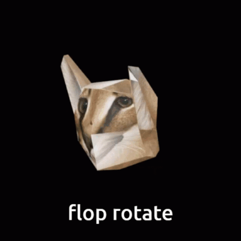 Shiny Metallic Floppa Rotating Mobile Artwork GIF