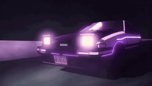 Shiny Purple Anime Car Tokyo GIF