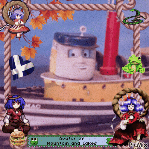 Ship With Words Avatar Of Mountain And Lakes GIF
