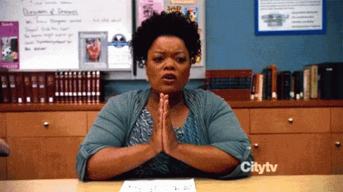 Shirley Bennett Praying Meme GIF