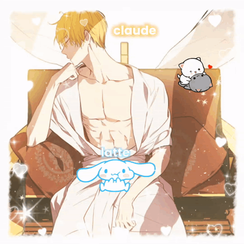 Shirtless Anime Claude Character