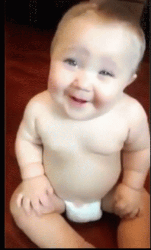 Shirtless Baby Smile GIF
