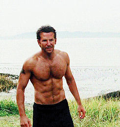 Shirtless Bradley Cooper With Abs Exposed GIF