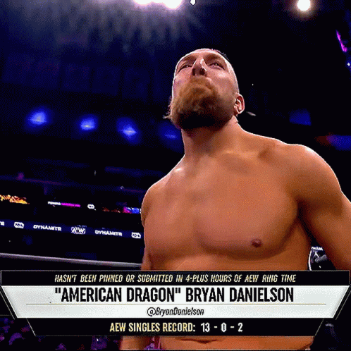 Shirtless Bryan Danielson in Wrestling Ring