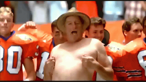 Shirtless Cowboy Hat Man With Football Players 30