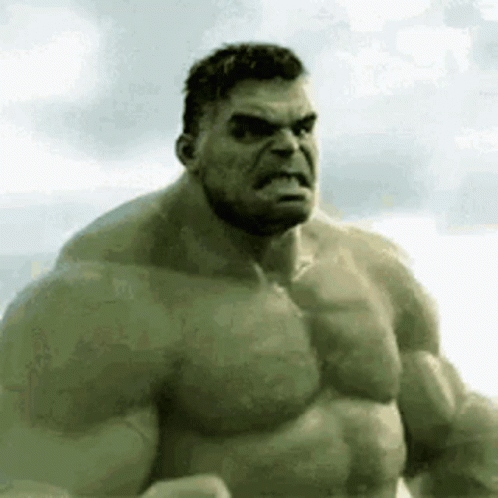 Shirtless Hulk Fist In Air GIF