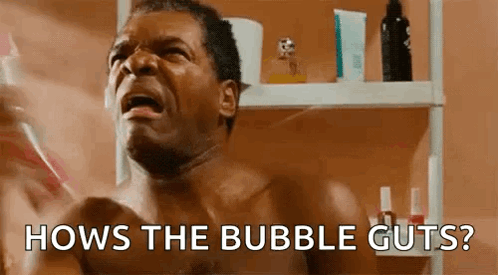 Shirtless Man Brushing Teeth How The Bubble Guts GIF