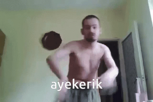 Shirtless Man Dancing With Ayekerik