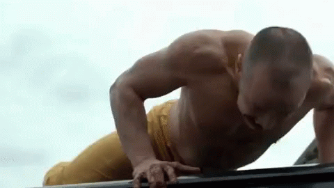 Shirtless Man Doing Push Ups
