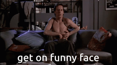 Shirtless Man Get On Funny Face