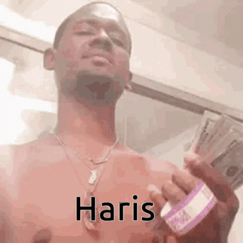 Shirtless Man Holding Money And Pills GIF