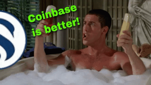 Shirtless Man In Bath Coinbase Is Better GIF
