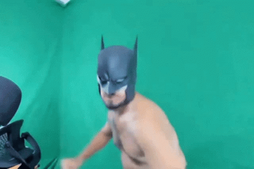 Shirtless Man in Batman Mask