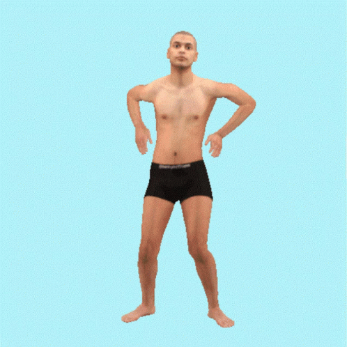 Shirtless Man In Black Calvin Klein Underwear GIF