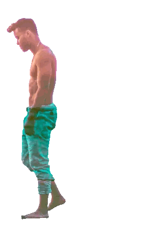 Shirtless Man in Blue Jeans