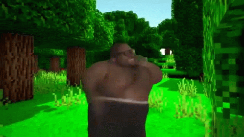Shirtless Man in Lush Green Forest Video Game