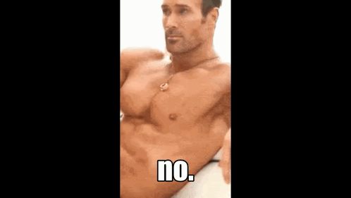 Shirtless Man in Red Jeans on Staircase No