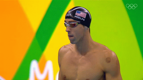 Shirtless Man In Swim Cap Saying Phels GIF