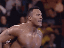 Shirtless Man in Wrestling Ring