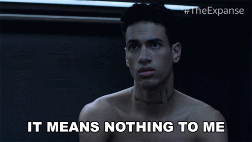 Shirtless Man Neck Tattoo Saying It Means Nothing