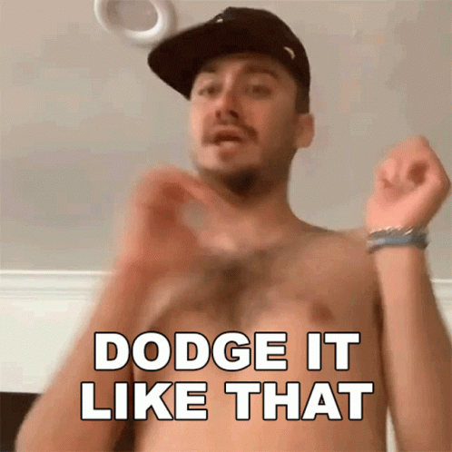 Shirtless Man Saying Dodge It Like That