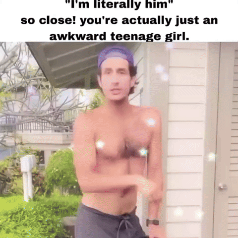Shirtless Man Saying I'm Literally Him So Close