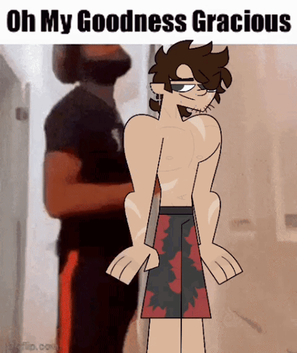 Shirtless Man Saying Oh My Goodness
