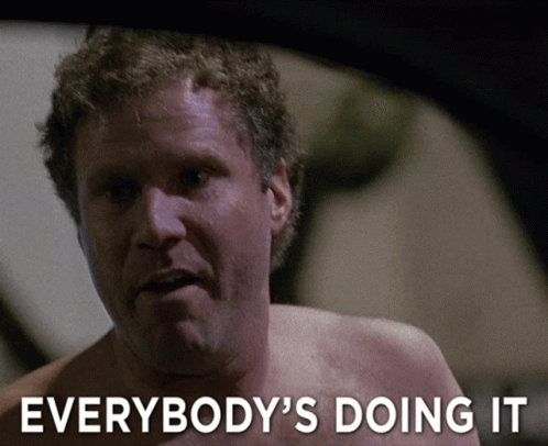 Shirtless Man Says Everybody's Doing It