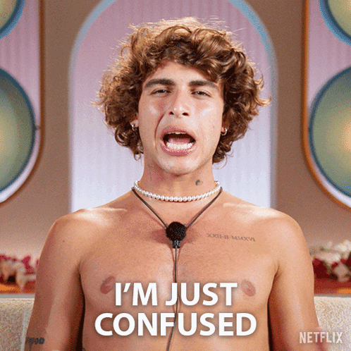 Shirtless Man Says I'm Just Confused