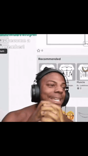 Shirtless Man Smiling With Headphones