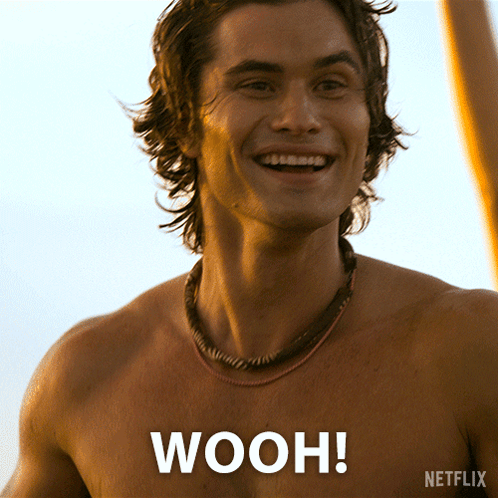 Shirtless Man Smiling With Wooh On Chest