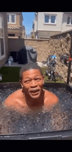 Shirtless Man Swimming In Pool GIF