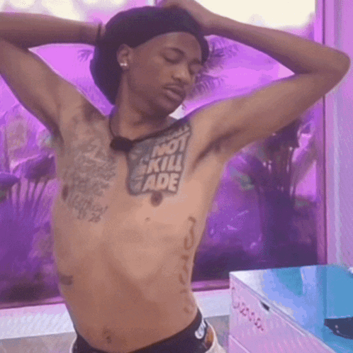 Shirtless Man Tattoo Not Kill Fade