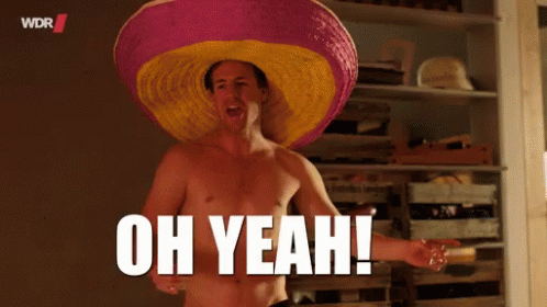 Shirtless Man Wearing Sombrero Saying Oh Yeah GIF
