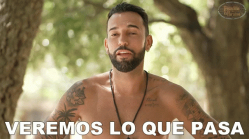 Shirtless Man With Chest Tattoo Saying Veremos Lo Que Pasa