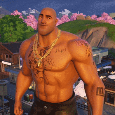 Shirtless Man With Happy Chest Tattoo
