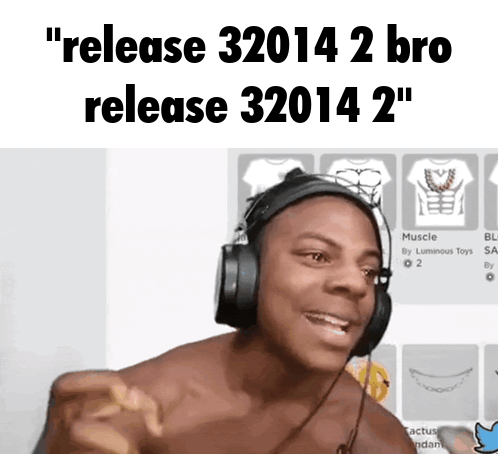 Shirtless Man With Headphones Saying Release 32014 2 Bro